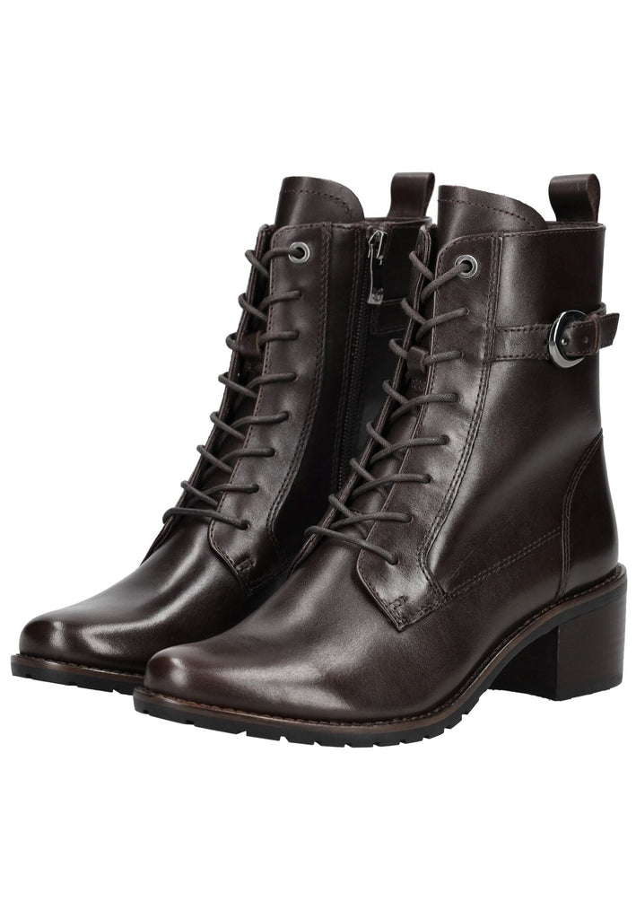 Caprice Stiefelette Leder Dunkelbraun Warmfutter