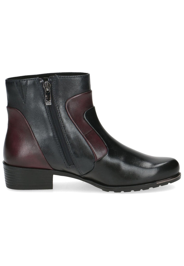 Caprice Stiefelette Leder Schwarz Kombi