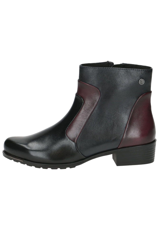 Caprice Stiefelette Leder Schwarz Kombi