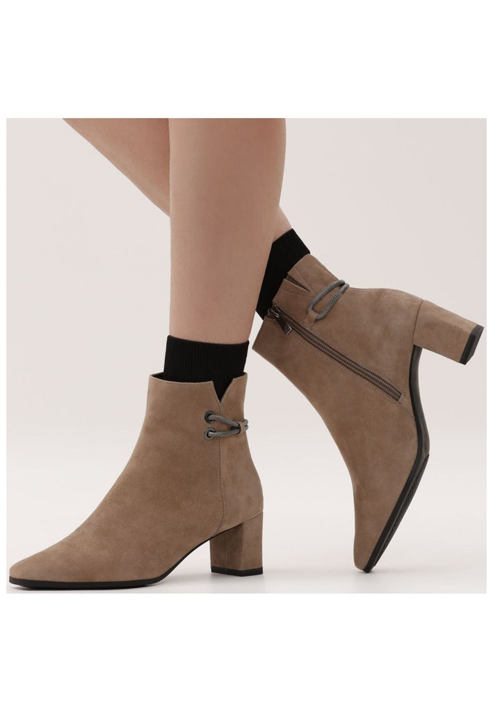 Caprice Stiefelette Leder Taupe