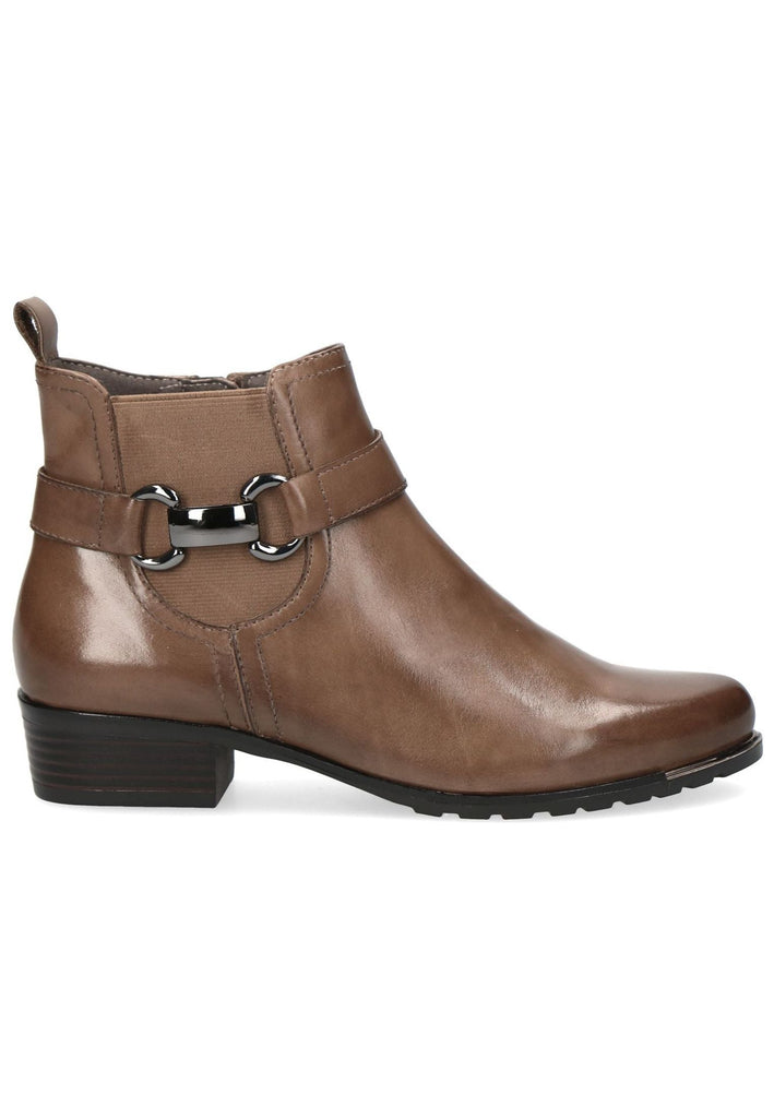 Caprice Stiefelette Leder Taupe