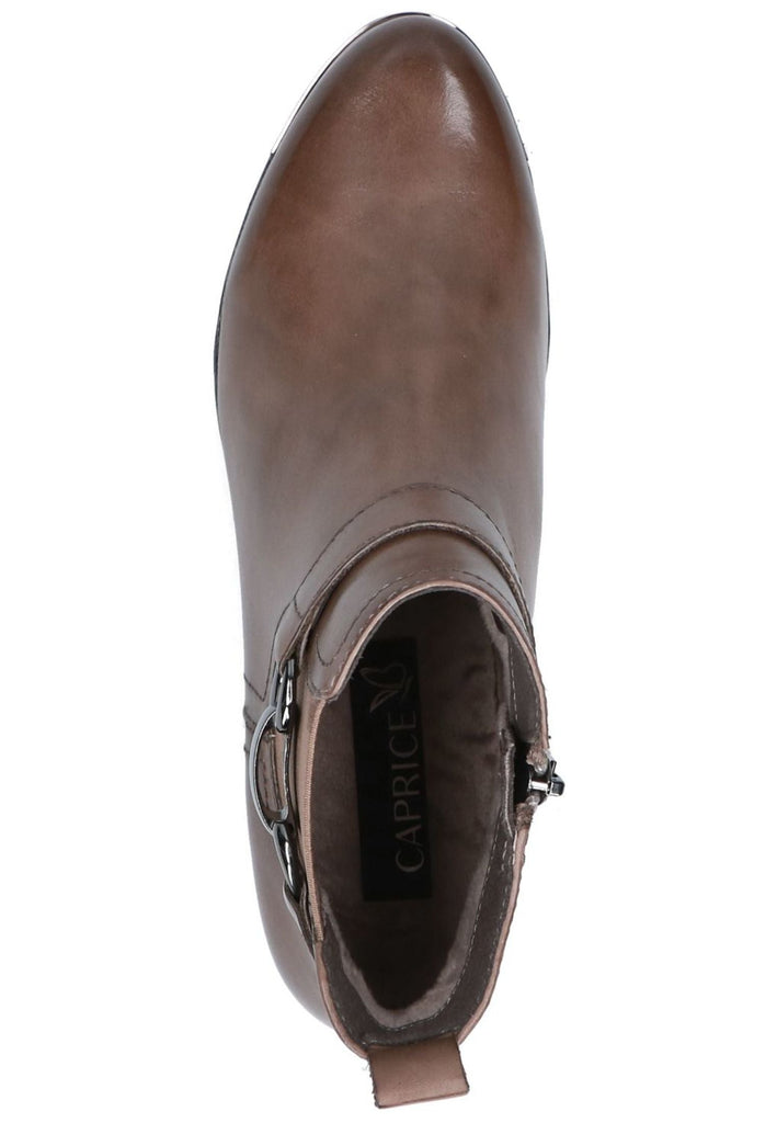 Caprice Stiefelette Leder Taupe