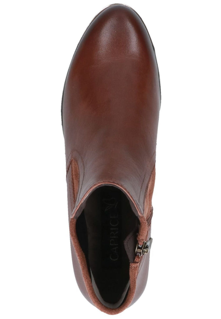 Caprice Stiefelette Leder/Textil Cognac Warmfutter