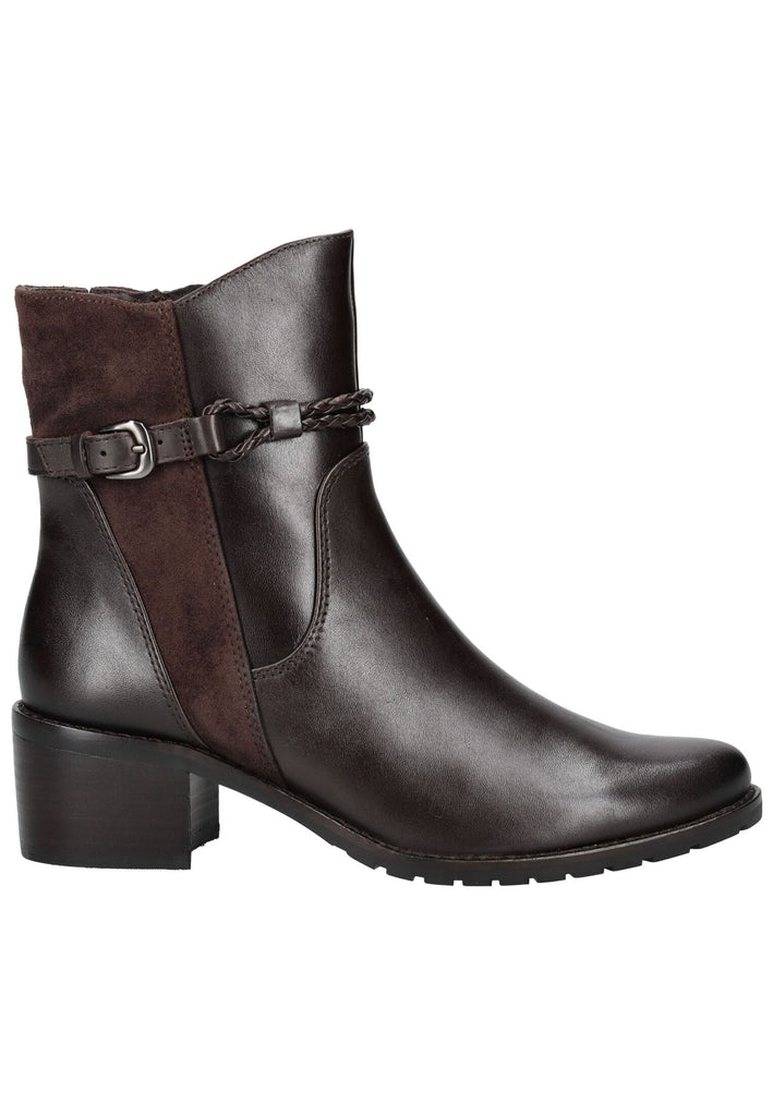 Caprice Stiefelette Leder/Textil Dunkelbraun Warmfutter