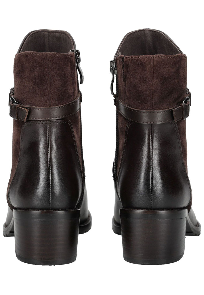 Caprice Stiefelette Leder/Textil Dunkelbraun Warmfutter