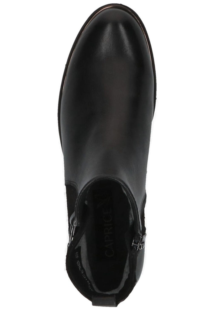Caprice Stiefelette Leder/Textil Schwarz Warmfutter