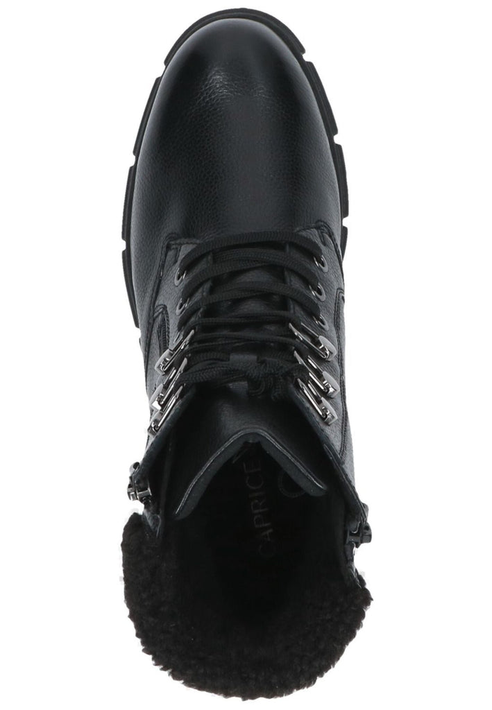 Caprice Stiefelette Leder/Textil Schwarz Warmfutter