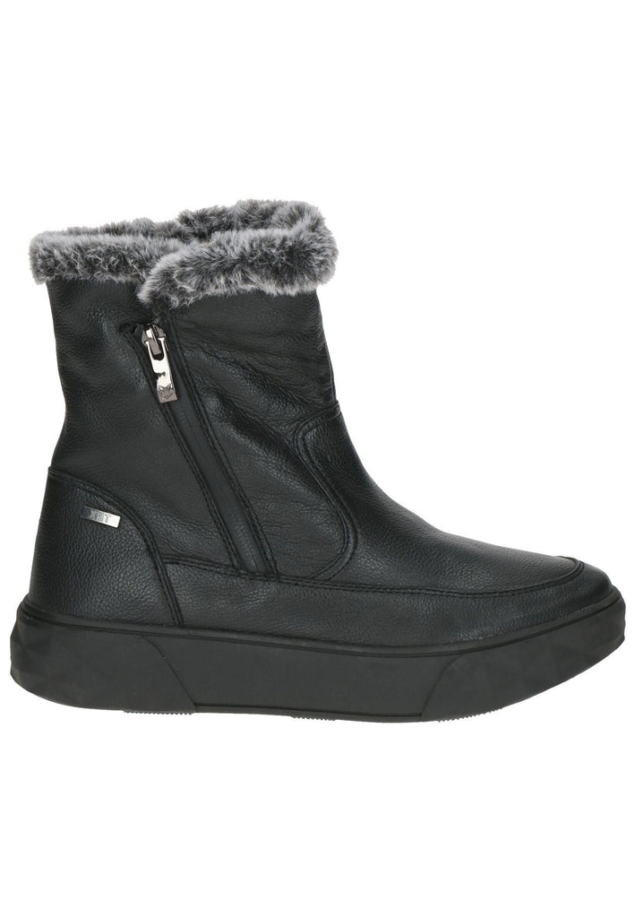 Caprice Stiefelette Leder/Textil Schwarz Warmfutter