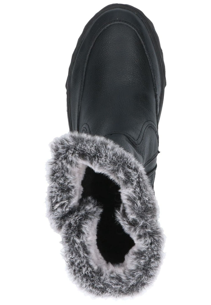 Caprice Stiefelette Leder/Textil Schwarz Warmfutter