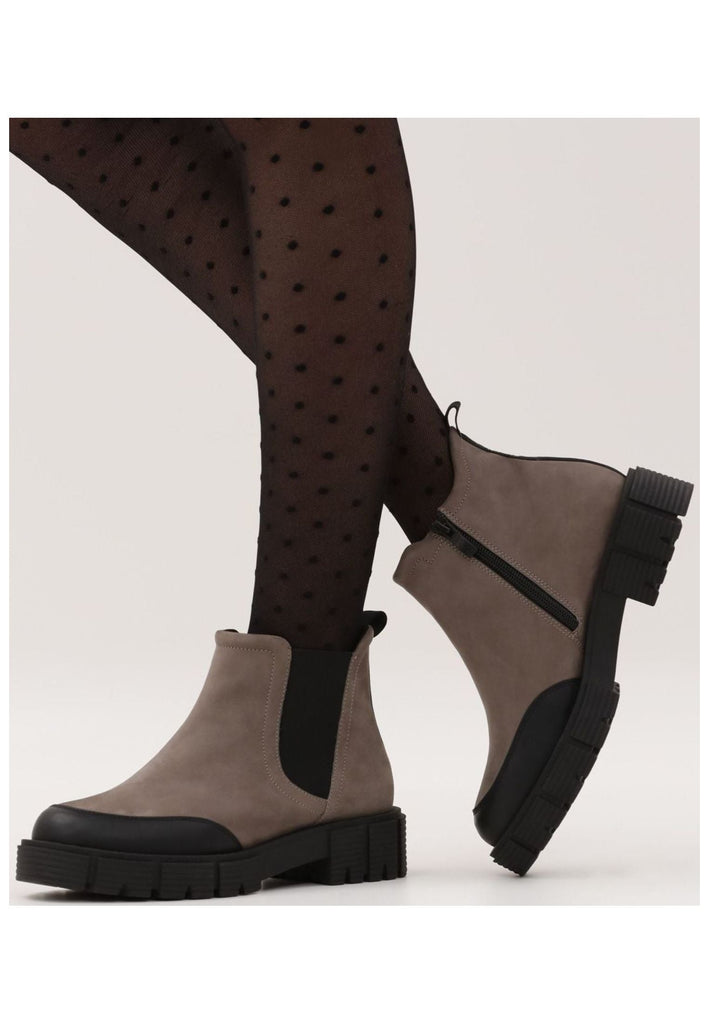 Caprice Stiefelette Leder/Textil Taupe