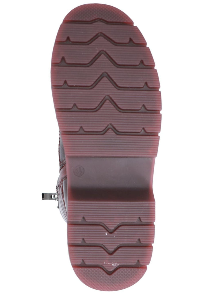 Caprice Stiefelette Lederimitat Bordeaux Warmfutter