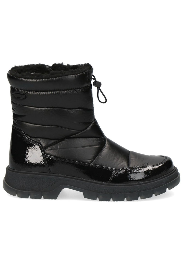 Caprice Stiefelette Lederimitat Schwarz Warmfutter