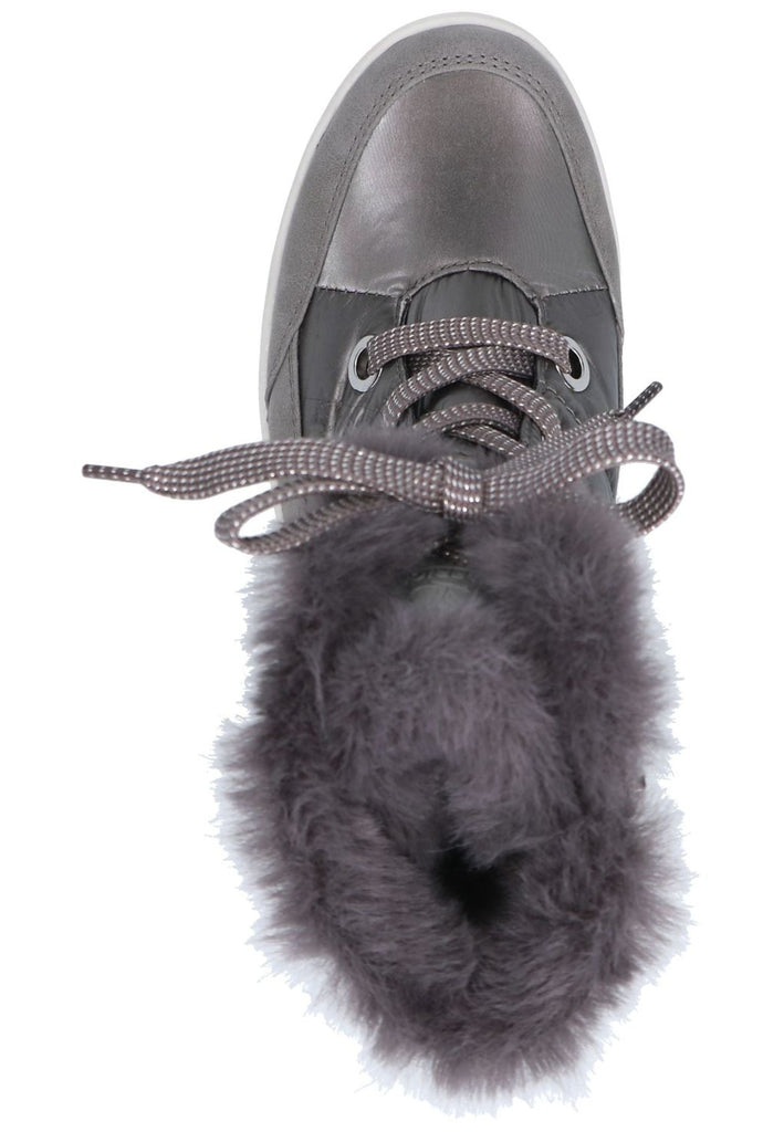 Caprice Stiefelette Lederimitat/Textil Taupe Warmfutter