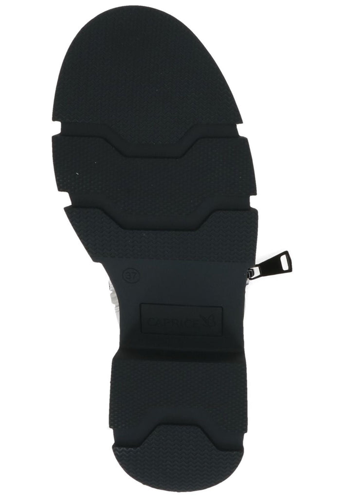 Caprice Stiefelette Nappaleder Weiß Lack Warmfutter