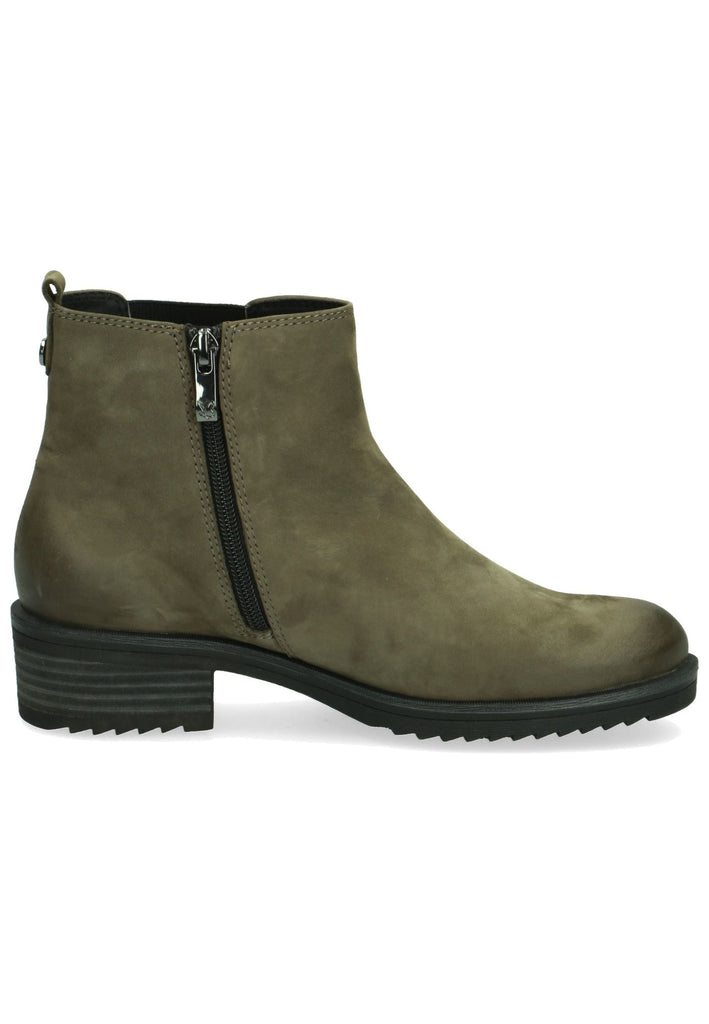 Caprice Stiefelette Nubukleder Oliv