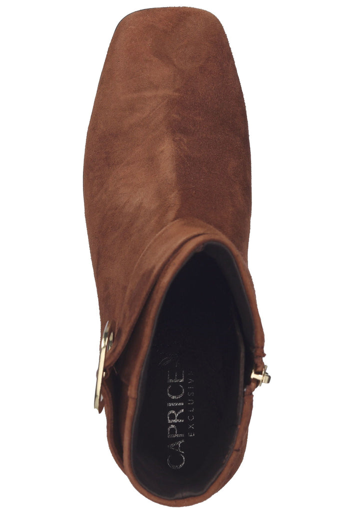 Caprice Stiefelette Veloursleder Muskat