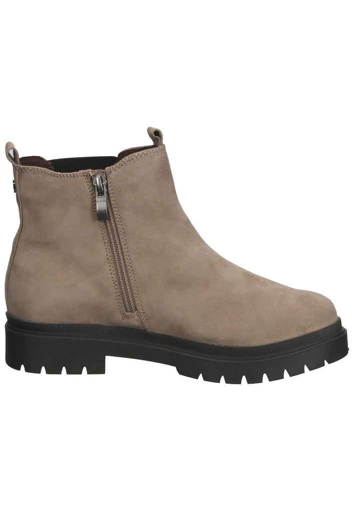 Caprice Stiefelette Veloursleder Taupe