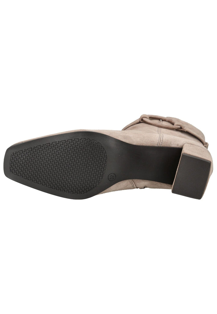 Caprice Stiefelette Veloursleder Taupe Warmfutter