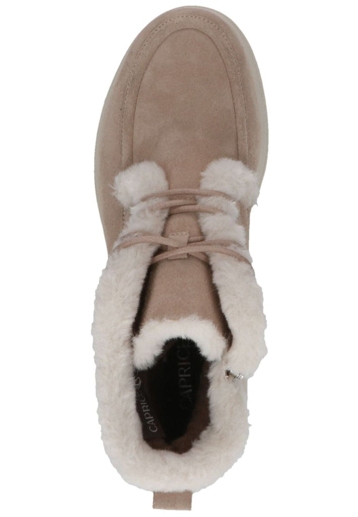 Caprice Stiefelette Veloursleder/Textil Sand Warmfutter