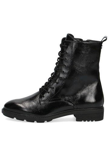 Stiefeletten Caprice Stiefelette Leder Schwarz Lack