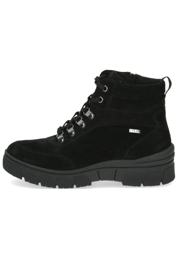 Stiefeletten Caprice Stiefelette Leder Schwarz/Schwarz Warmfutter