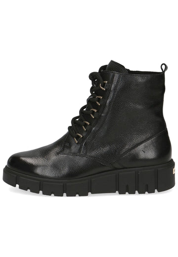 Stiefeletten Caprice Stiefelette Leder Schwarz Warmfutter