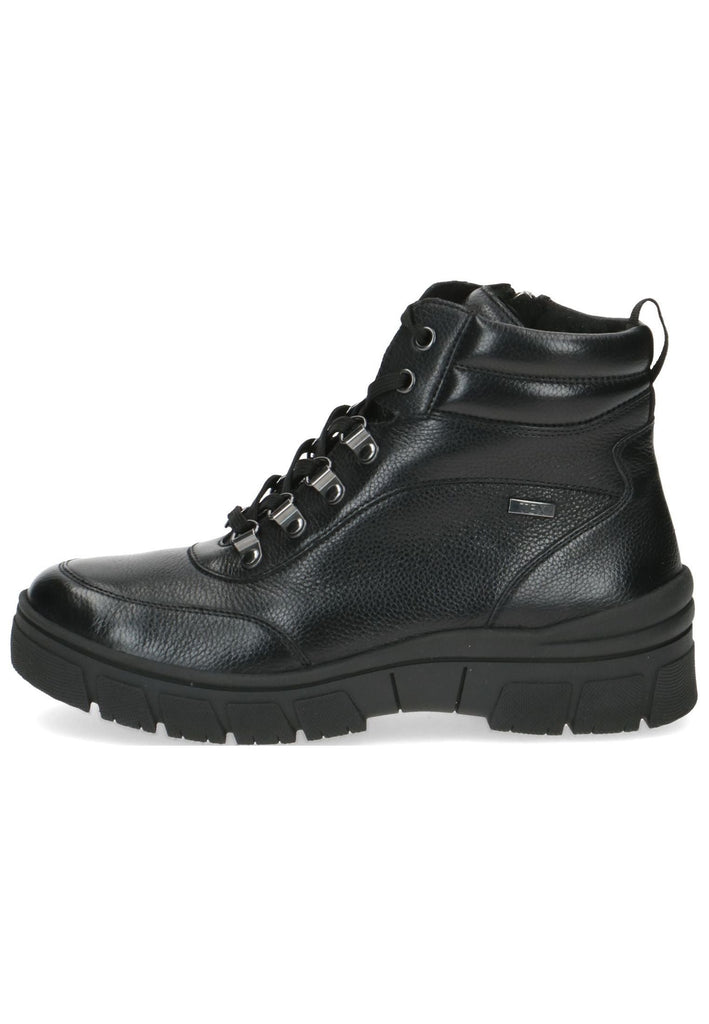 Stiefeletten Caprice Stiefelette Leder Schwarz Warmfutter