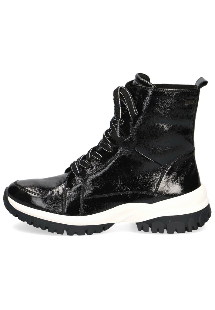 Stiefeletten Caprice Stiefelette Leder Schwarz Warmfutter
