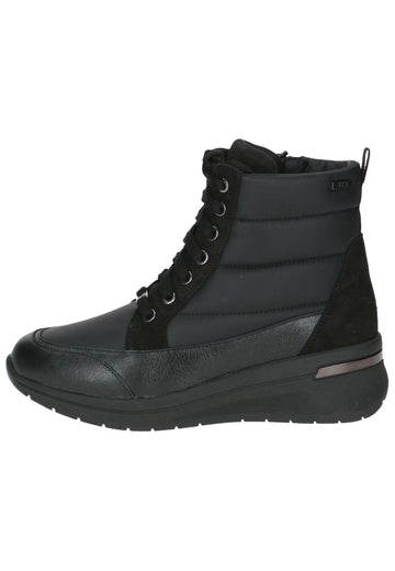 Stiefeletten Caprice Stiefelette Leder/Textil Schwarz