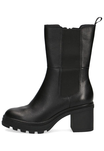 Stiefeletten Caprice Stiefelette Leder/Textil Schwarz