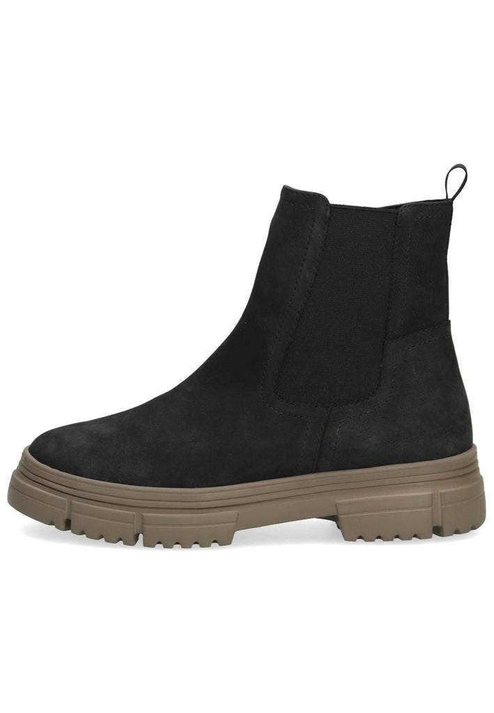 Stiefeletten Caprice Stiefelette Leder/Textil Schwarz