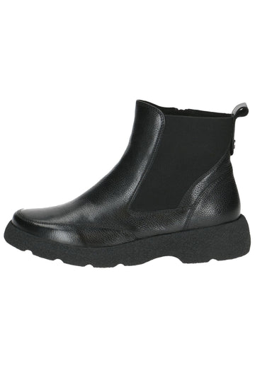 Stiefeletten Caprice Stiefelette Leder/Textil Schwarz Warmfutter
