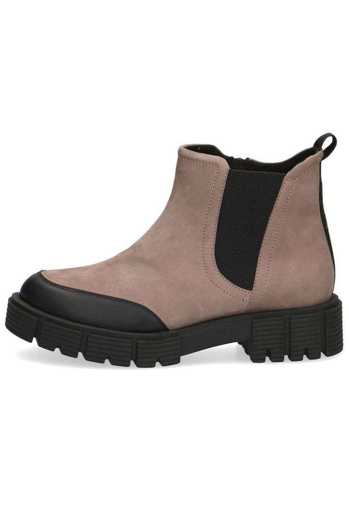 Stiefeletten Caprice Stiefelette Leder/Textil Taupe