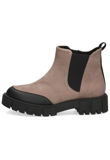 Stiefeletten Caprice Stiefelette Leder/Textil Taupe