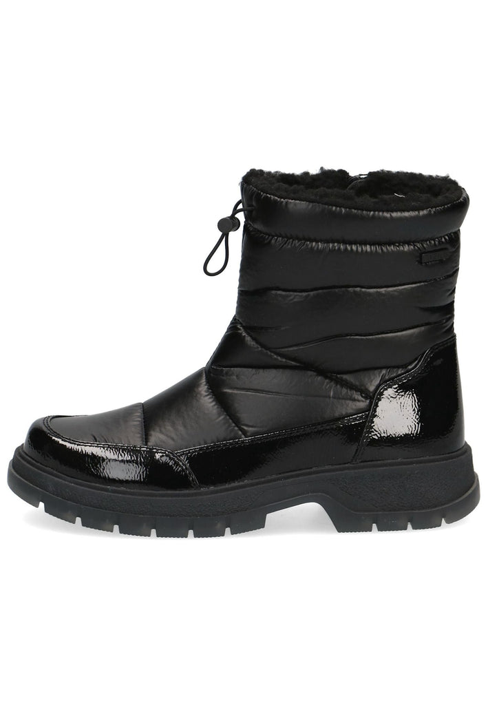 Stiefeletten Caprice Stiefelette Lederimitat Schwarz Warmfutter