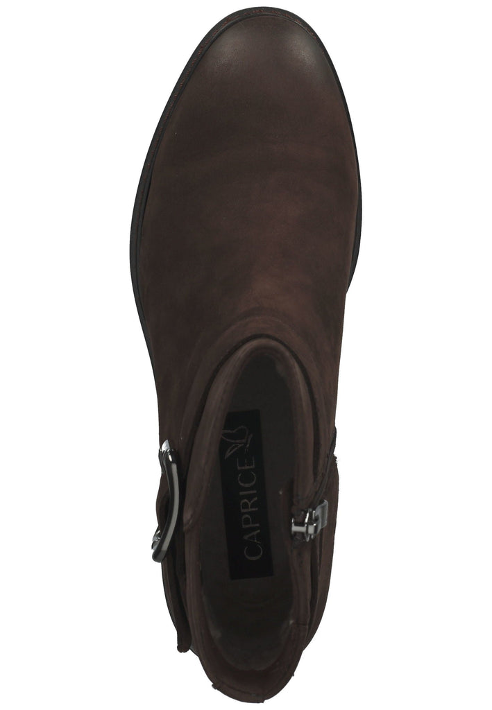 Stiefeletten Caprice Stiefelette Nubukleder Dunkelbraun