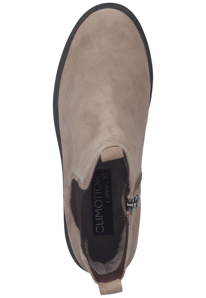 Stiefeletten Caprice Stiefelette Veloursleder Taupe