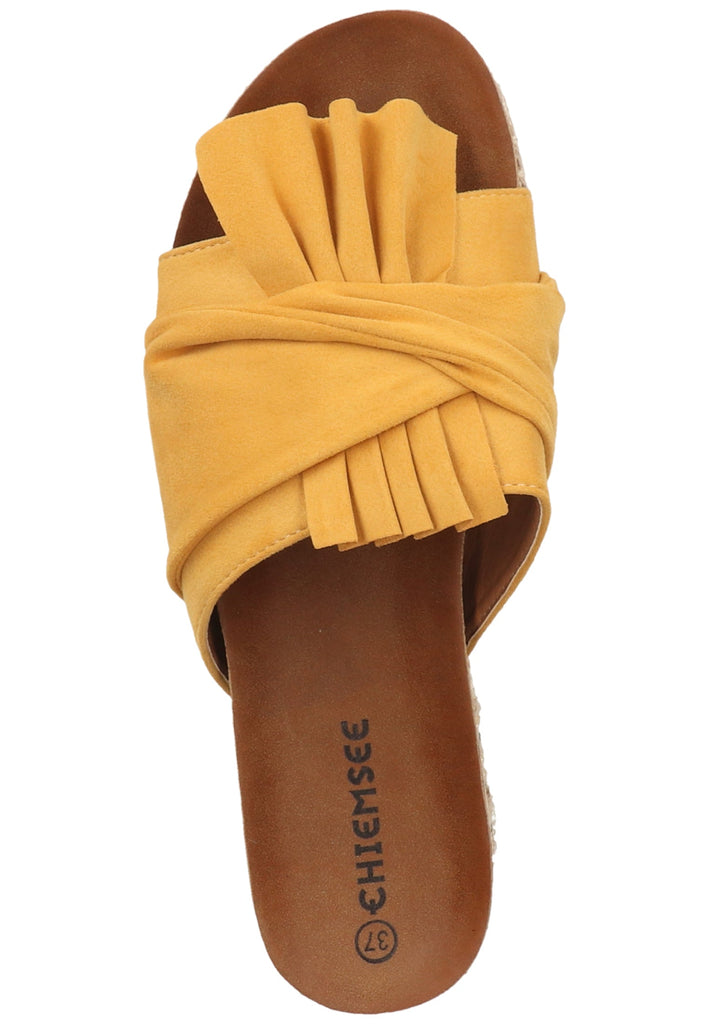 Chiemsee Pantoletten Lederimitat Gelb
