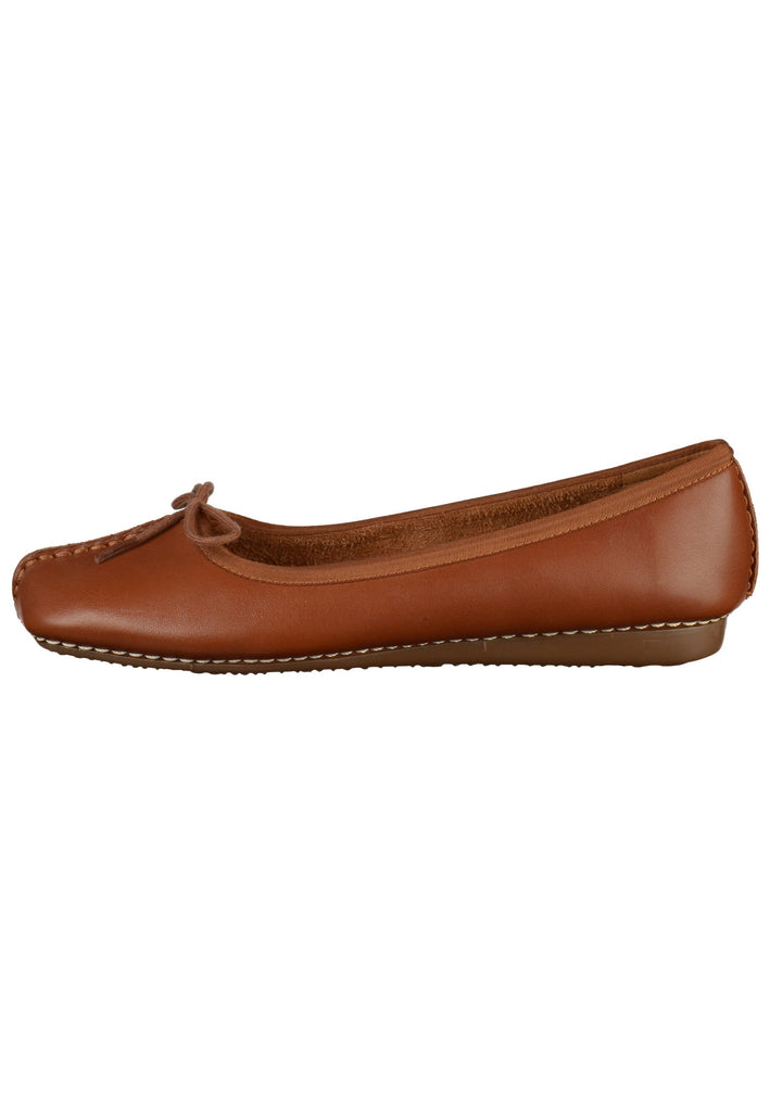 Ballerinas Clarks Ballerinas Leder Dunkelbraun