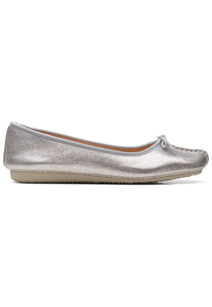 Clarks Ballerinas Leder Silber