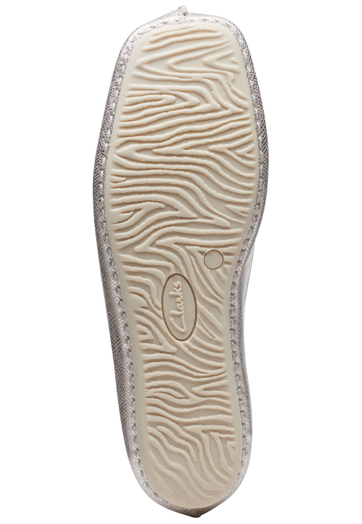 Clarks Ballerinas Leder Silber