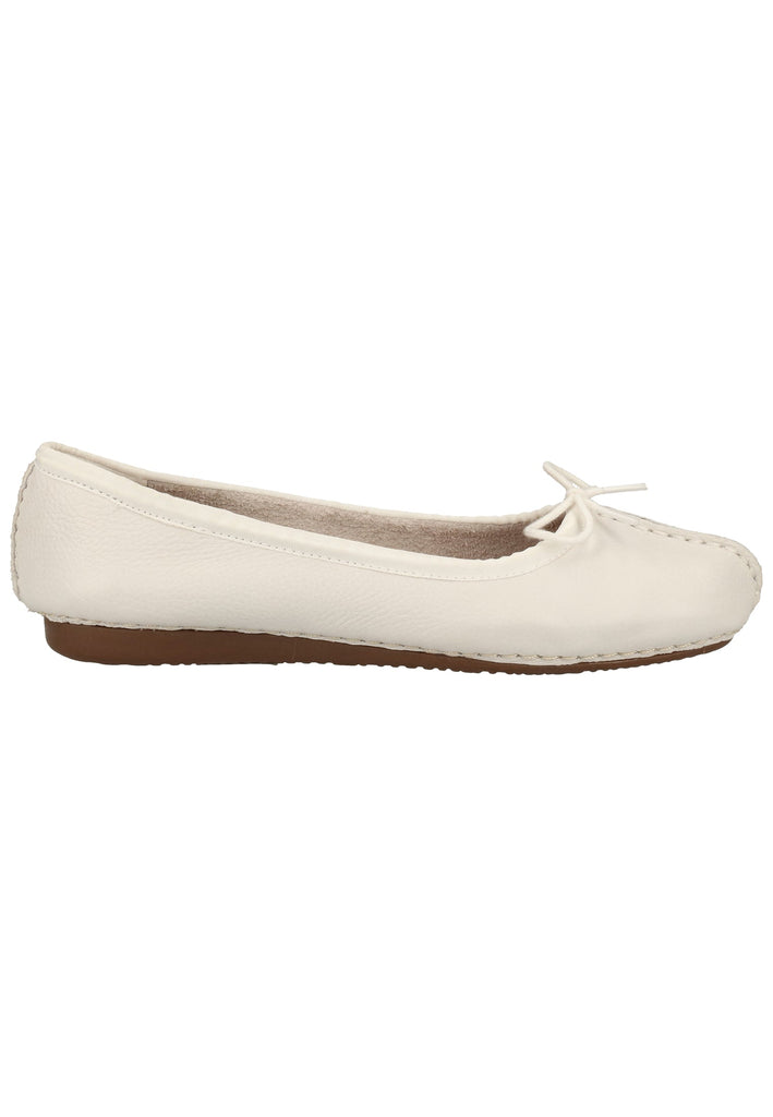 Clarks Ballerinas Leder Weiß