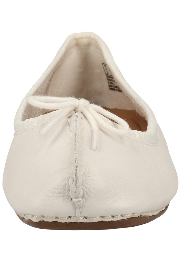 Clarks Ballerinas Leder Weiß