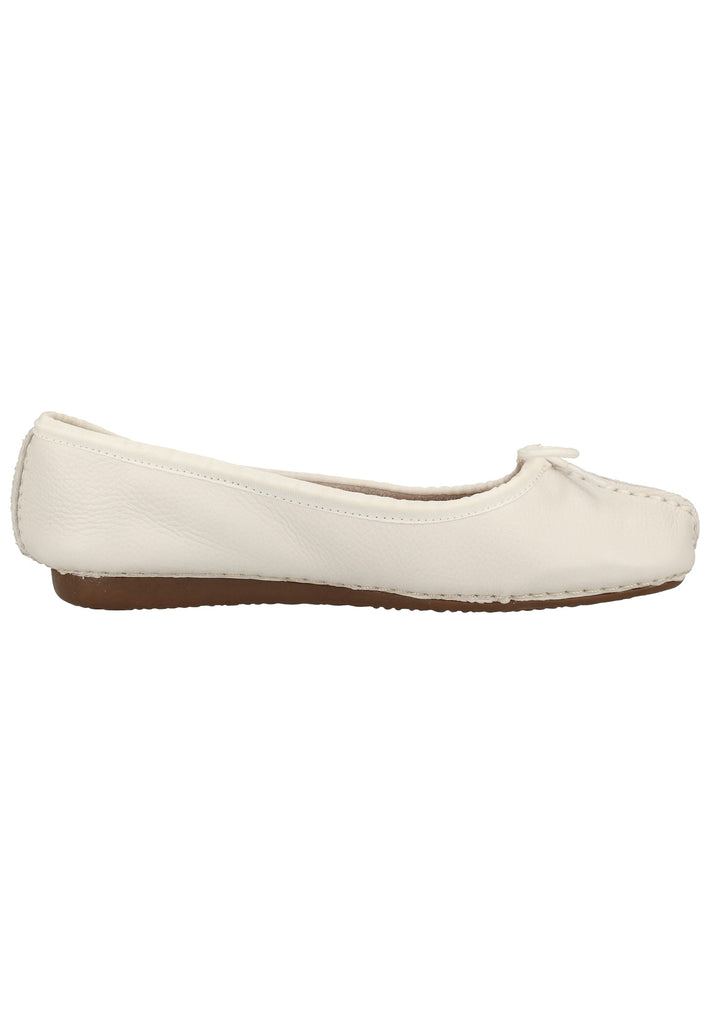 Clarks Ballerinas Leder Weiß