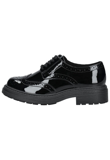 Halbschuhe Clarks Halbschuhe Leder Schwarz Lack