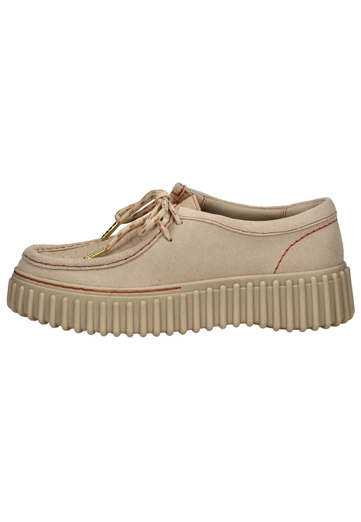 Halbschuhe Clarks Halbschuhe Veloursleder Beige