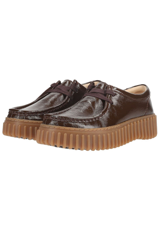 Clarks Halbschuhe Leder Dunkelbraun