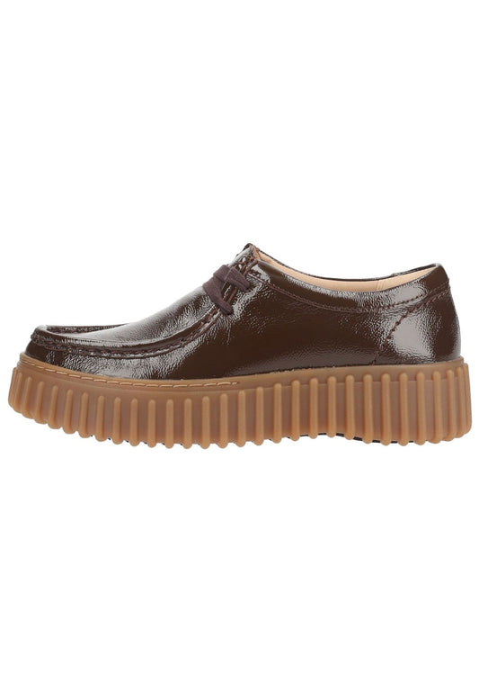 Clarks Halbschuhe Leder Dunkelbraun