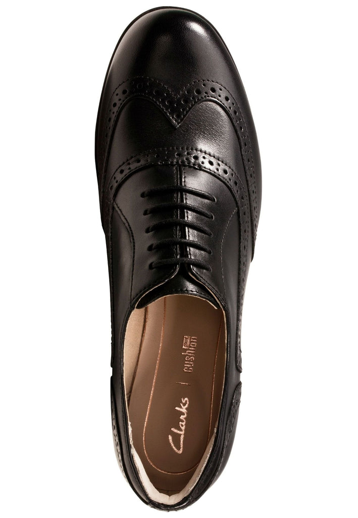 Clarks Halbschuhe Leder Schwarz