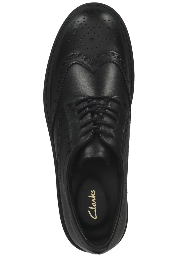 Clarks Halbschuhe Leder Schwarz